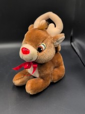 Vintage 1992 Applause Rudolph The Red Nosed Reindeer Stuffed Plush 8"
