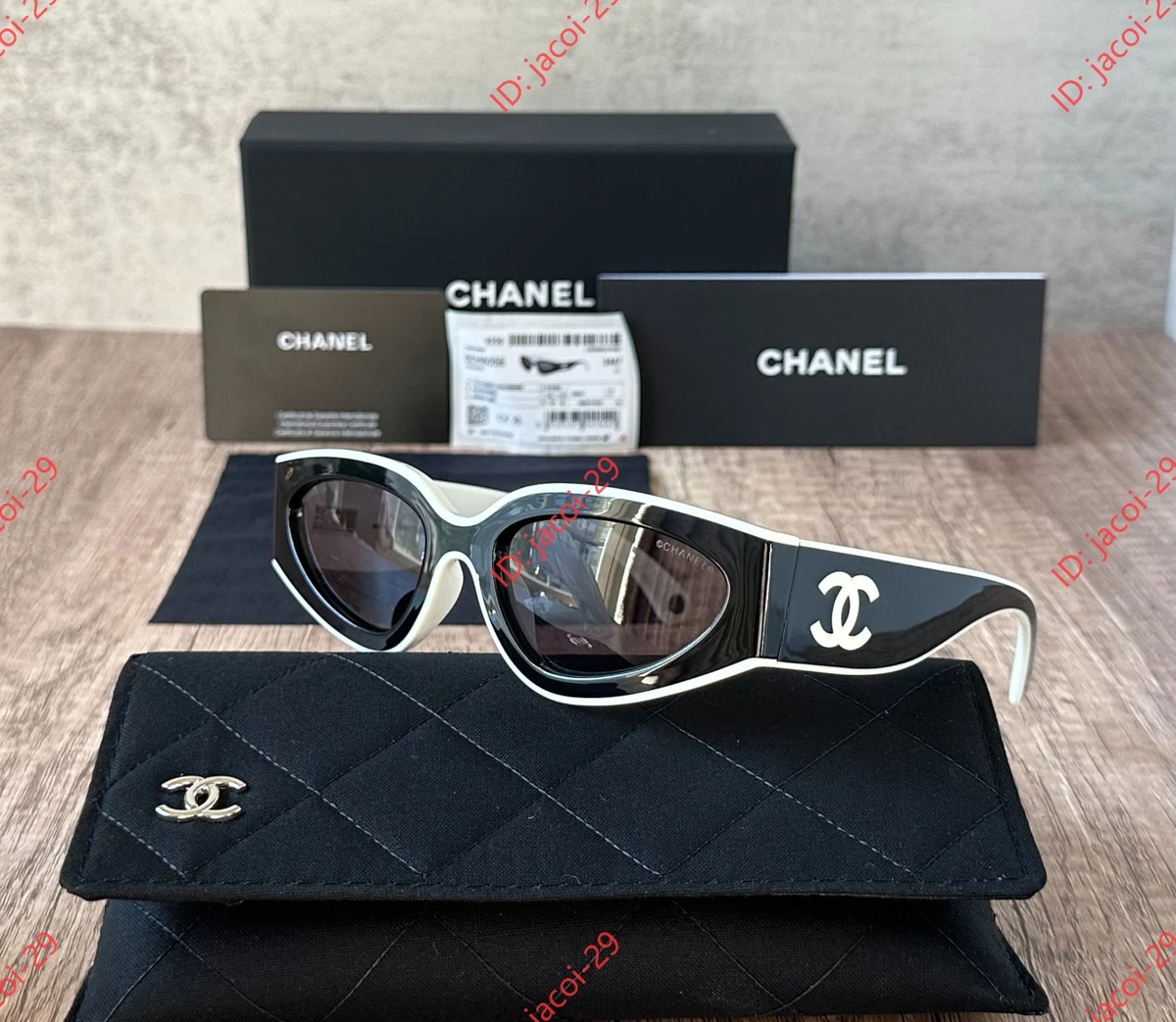 CHANEL Women's Black Cat Eye Sunglasses for sale | eBay