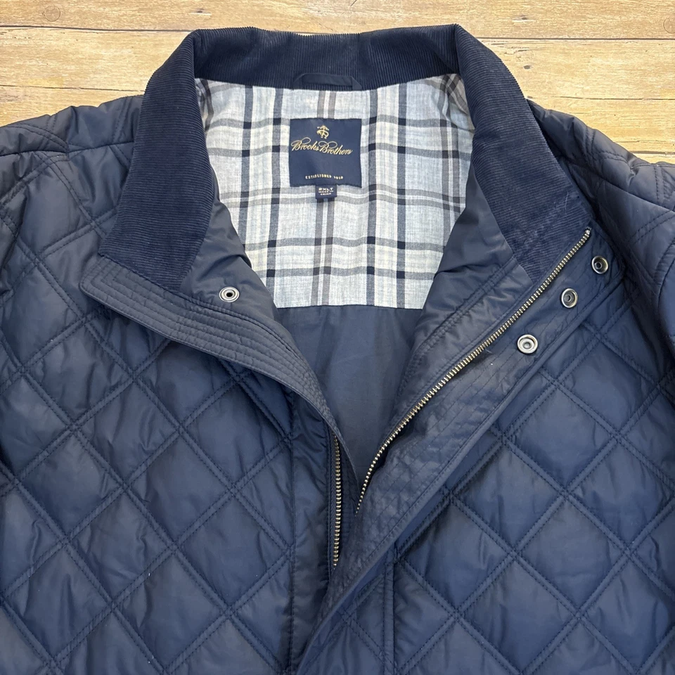 Brooks Brothers Diamond Quilted Jacket Mens 2XLT Big & Tall Thermore Insulated - Image 4 of 4