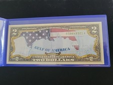 Commemorative $2 Two Dollar Bank Note-The Gulf Of America With COA!