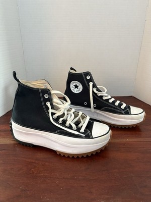 Converse Run Star Hike Platform Lace Up Black Sneakers Shoes Men s 9 Womens 10.5