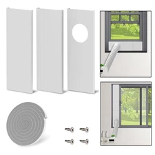 Dryer Vent Window Kit for 4" Hose Adjustable Window Vent Up To 47 Inches