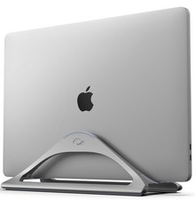 HumanCentric Vertical Laptop Stand for Desks in Space Grey, Gray