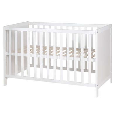 Roba Baby- & Beistellbett 2in1 Hamburg 60x120cm weiß 5 Schlupfsprossen NEU