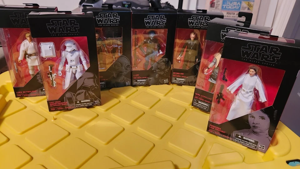 Lote de 7 figuras de acción coleccionables Star Wars Black Series de 6 pulgadas. Foto 2 de 4