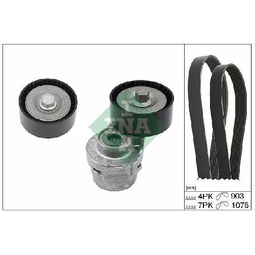 Keilrippenriemensatz FüR Fiat Ducato 244 250 2.2 2.3 01 Bis 26 INA F1AGL4115 4HV-image