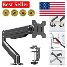 Heavy Duty Gas Spring Monitor Arm - Adjustable for 17-32" Monitors, Easy Setup