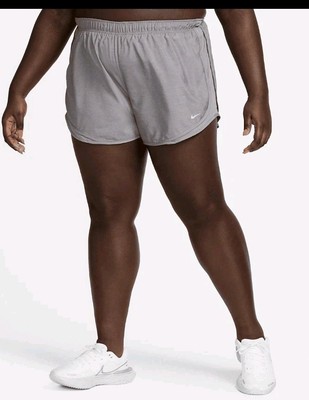 Nike Dri-FIT Tempo Women Plus Size Running Shorts 3'' CZ2857-067, Gray, 2XL NEW