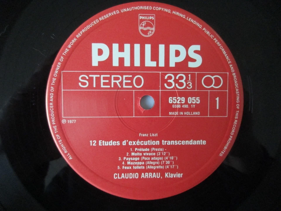 Liszt - Pian Works / Arrau / LSO / Davis / Philips 6725 013 Ed1 5LP 1981 NM/EX+ - Image 3 of 4