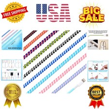 10 Pcs Spiral Cord Protector Chargers Protector Pets No Chew Data Cable Prote...