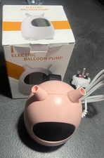 electric ballon pump in pink colour oval shaped