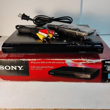 SONY CD/DVD upscaling player DVP- SR510H HDMI 1080p w/remote/connectors black