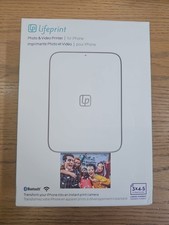 Lifeprint Portable 3"x4.5" Photo and Video Printer for iPhone White NEW 