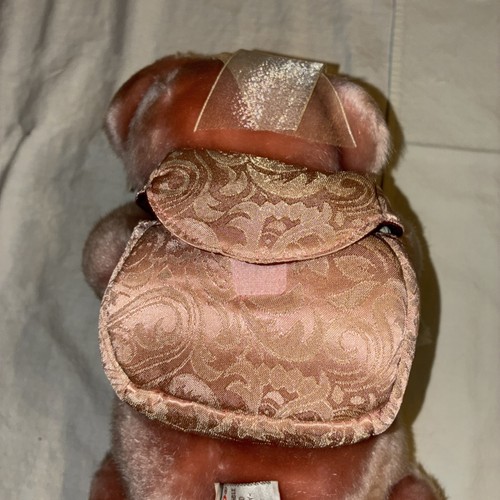 Mochila rosa de peluche Gund Zales Holiday Bear 41696 Make A Wish abrazando 10 pulgadas - Imagen 6 de 10
