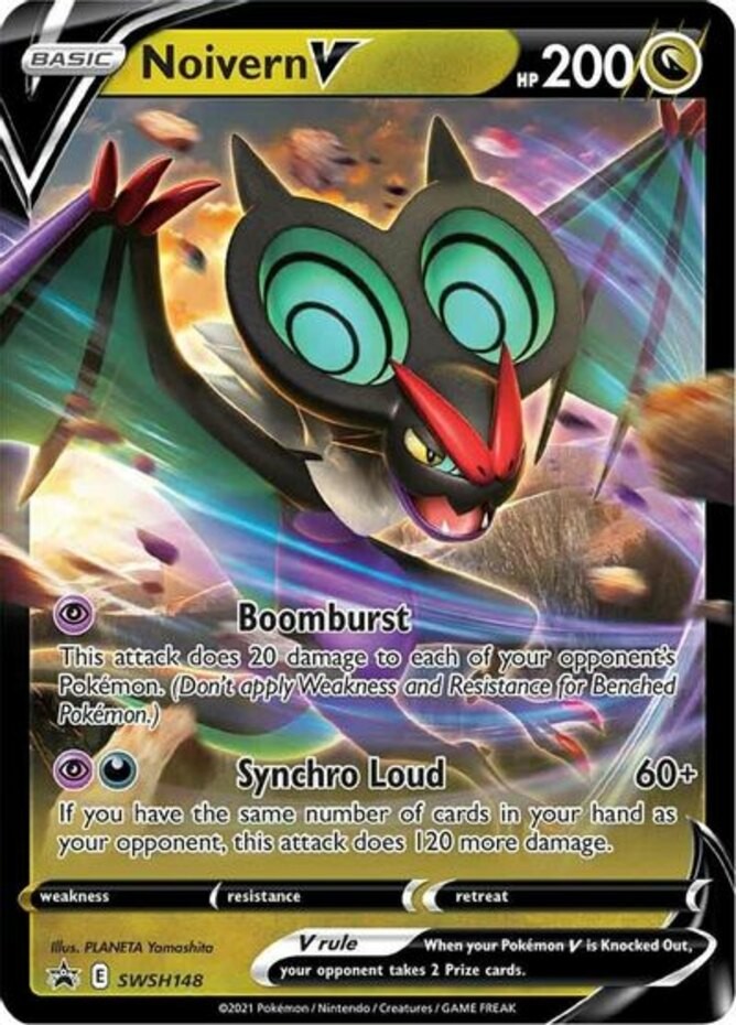 1x Noivern V - SWSH148 - SWSH Black Star Promos Heavily Played Pokemon SWSH Blac
