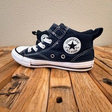 Converse Chuck Taylor All Star High Top Black Youth Sneakers A04823F Size 1