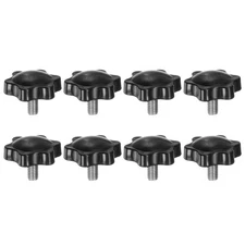 8pcs Star Knobs M6 x 10mm 304 Stainless Steel Stud 32mm 6-Star Head Thumb Screw
