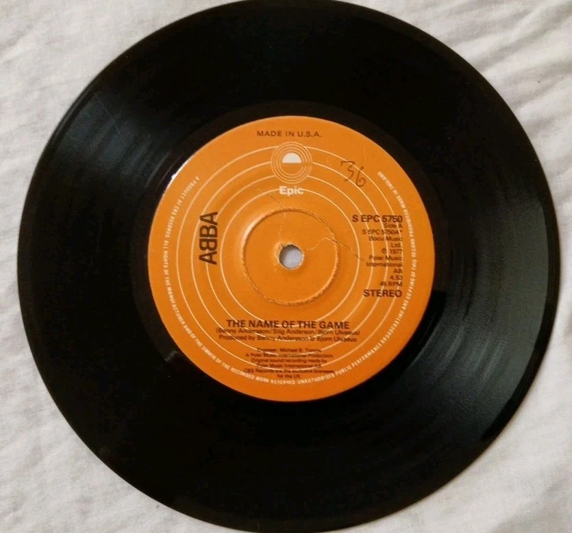 ABBA-Name Of The Game/I Wonder (Departure) Vinyl 7" Single.1977 Epic S EPC 5750. - Image 3 of 4