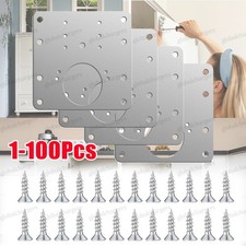 1~100Pack Hinge Repair Plate Cabinet Hinge Repair Brackets Kitchen Cupboard Door