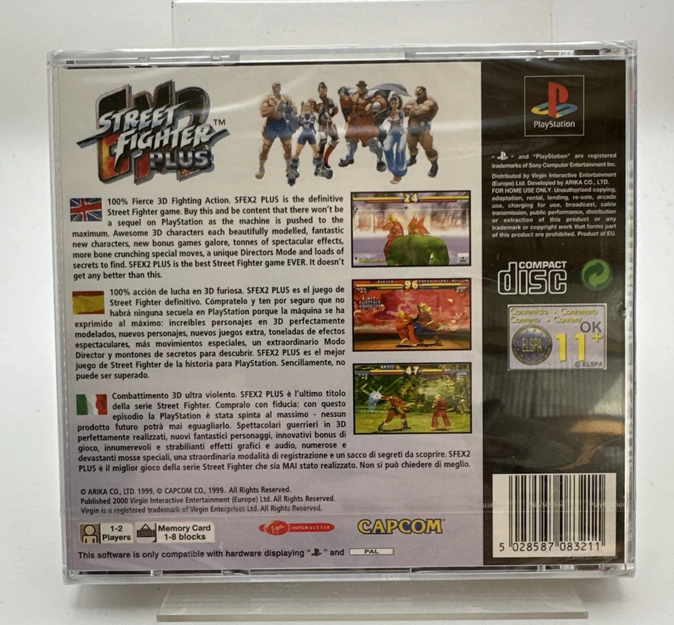 PS1 Street Fighter EX2 Plus, New And Factory Sealed *Flaw* - Image 2 of 4