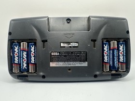 Sega Game Gear Console + Game Working Missing Battery Covers