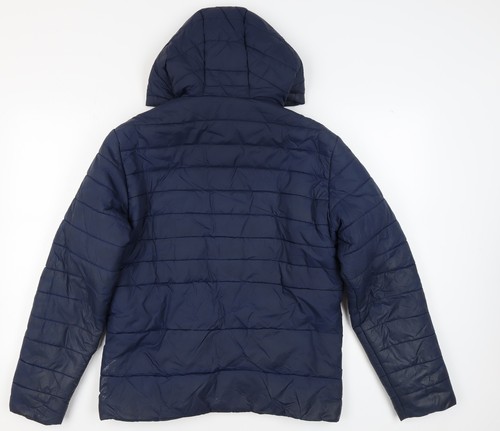 Jack & Jones Men's Blue Hooded Puffer Jacket M - Picture 2 of 12