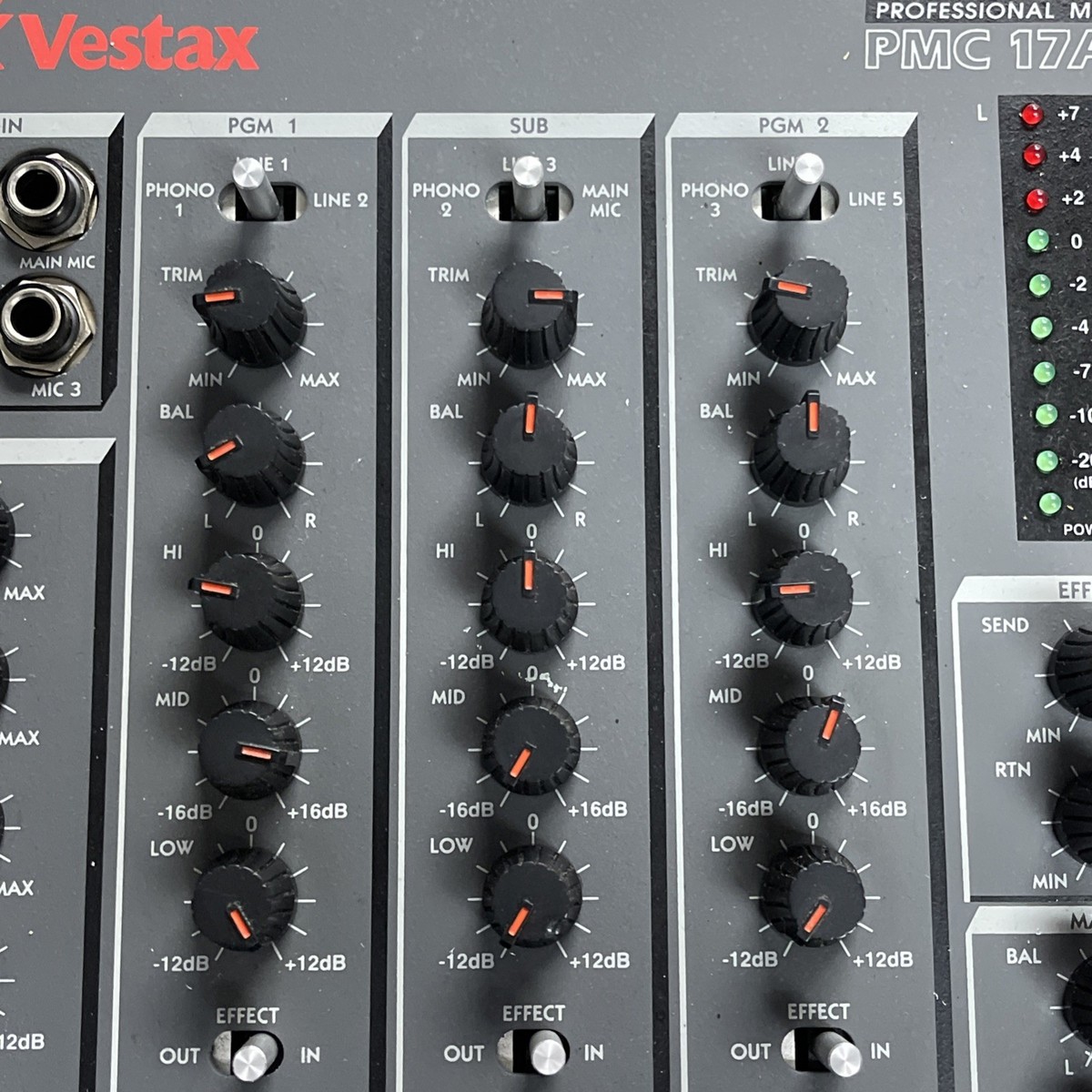 【音出確認済】VESTAX PMC-17A /純正アダプター付 Vestax Pmc-17a Professional Mixing Controller DJ Mixer