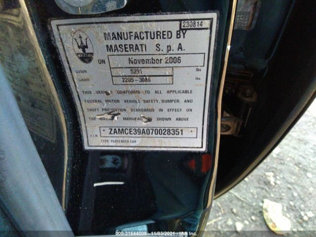 MASERATI QUATTROPORTE 2007 Trunk/Hatch/Tailgate 486430