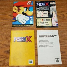 F-Zero X N64 Nintendo 64 Instruction Booklet Manual & Inserts HTF Clean 1 Owner