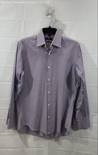 Hugo Boss Men's Purple Striped Regular Fit Button Up Shirt Sz 15 32/33 COA