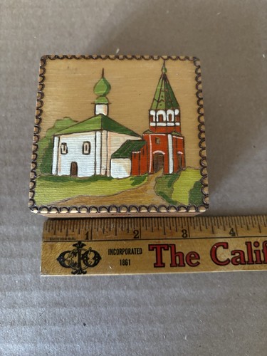 Vintage Russian Wood Trinket Souvenir Boxes - Picture 10 of 16