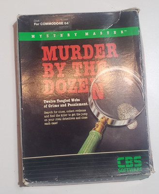 Murder By The Dozen CBS Floppy Disk Game Commodore 64 / 128 Complete w manuals