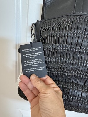 Day And Mood  Black Large  100% Leather Bag N/Tags