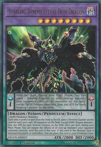 Starving Venemy Lethal Dose Dragon - DUOV-EN037 - Ultra Rare - 1st Edition x3 -