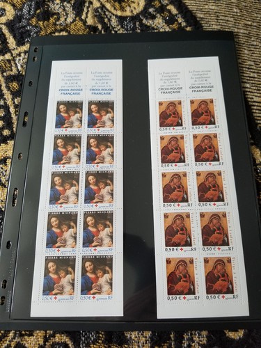 France Stamp Collection - MNH/MH - Red Cross - 2 Pages - T470