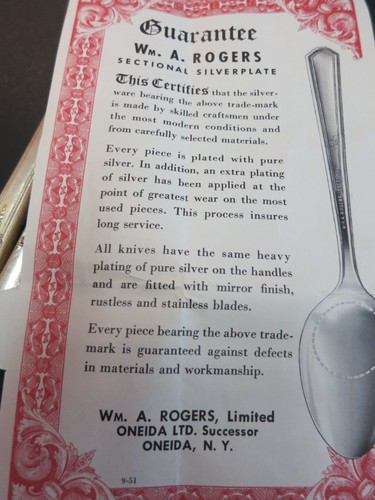 WM Rogers Silver-plate Flatware RIO Pattern Oneida 46 Pieces Good Condition - Picture 23 of 23