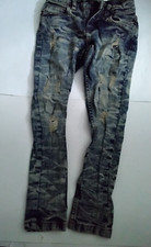 Evolution In Design Jeans Pants Boys Size 5 Dark Blue Denim Acid Wash