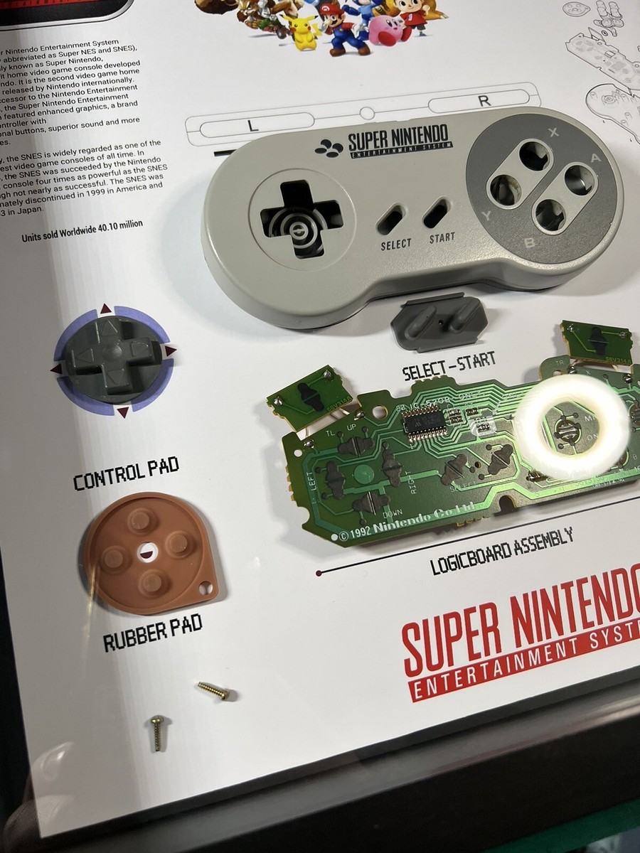 Super Nintendo Controller Original Teardown Wall Frame | eBay