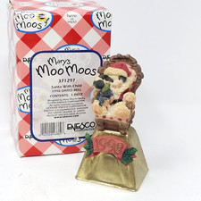 Mary’s Moo Moos Bell Santa With Child 1998 Christmas Metal/Resin 371297
