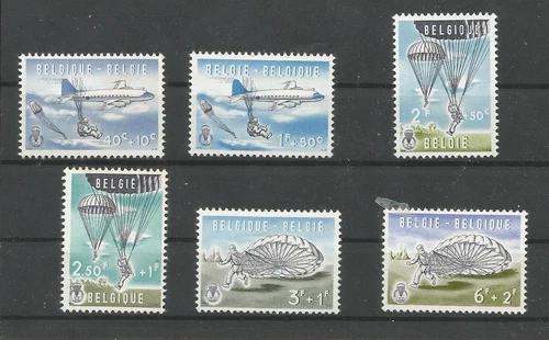 Belgium airplanes jumping completede serie ** MNH