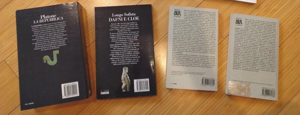 Ancient Greek classic w/ Italian translation Plato Euripides Aristophanes Longus - Image 2 of 4