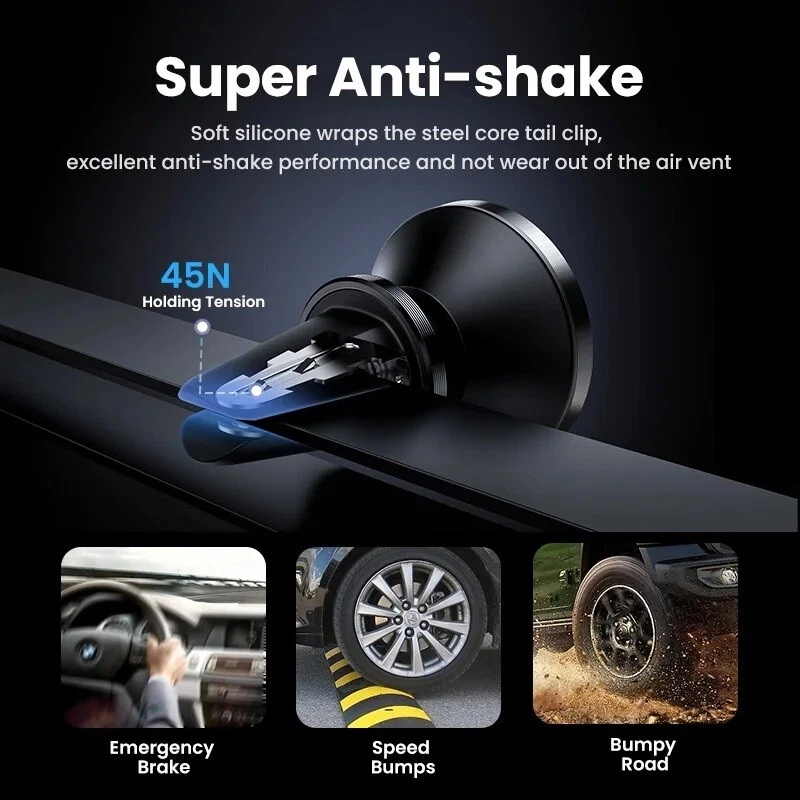 UGREEN Magnetic Car Phone Holder Dashboard Air Vent Stand For iPhone Samsung - Image 2 of 4