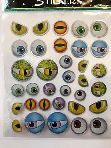 Download 1 sheet ( 34 stickers ) Spooky eyes eye balls Halloween crafts teacher supply | eBay