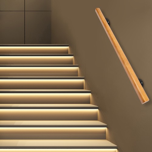 4FT Wood Handrails for Indoor Stairs, Safety Non-Slip Stair Railing,Professional - Picture 2 of 13