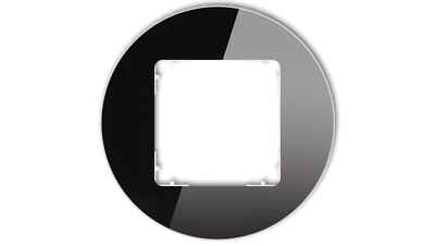 ICON Universal-Einzelrundrahmen - Glaseffekt Rahmen: Schwarz 12-0-IRSO-1