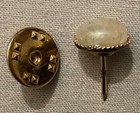 FLUORITE CABOCHON TIE TACK OR PIN  - Gold-toned Setting — photo 4