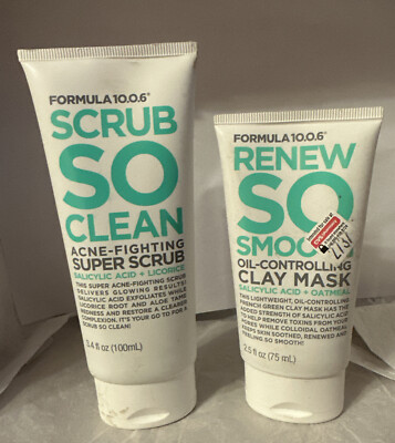 Formula 10.0.6 Scrub So Clean Acne-Fighting Super Scrub+Renew So Smooth ClayMask