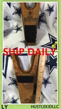 Vintage Heavy Duty Western Wood & Leather Cowboy Boot Jack Wooden Fox Mfg❄️LY