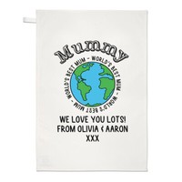 Personalisiert World's Best Mumie Geschirrtuch Muttertag Mutter Toll