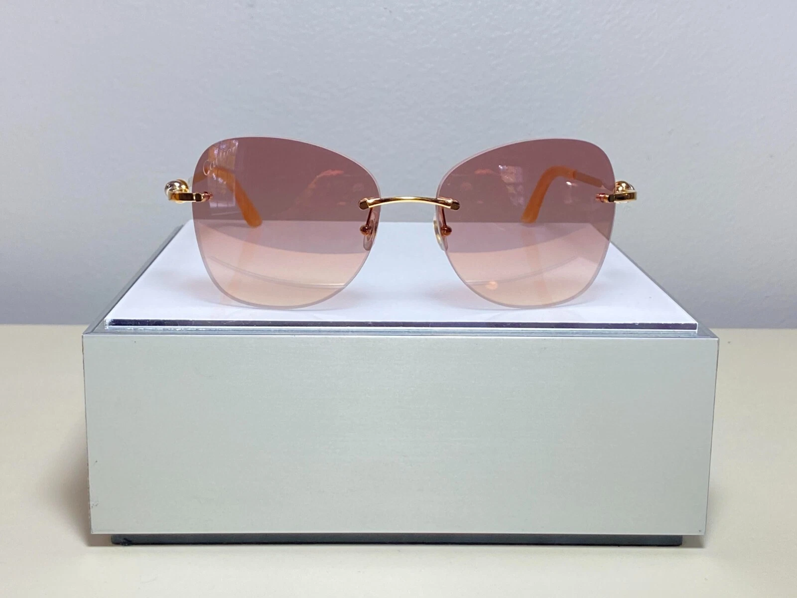 New, Authentic, Never U Cartier CT0091S G Butterfly Women's Sunglasses